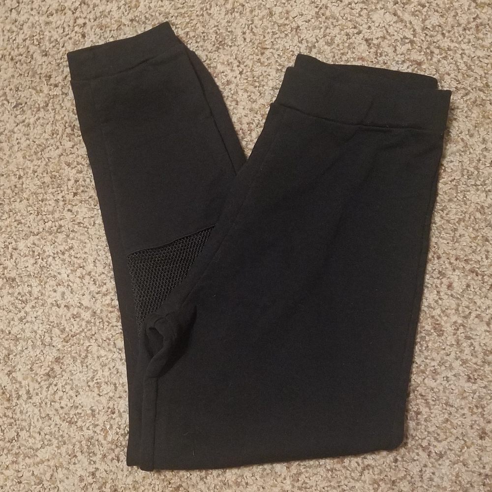 Asos Black Joggers with Mesh Detail Size 2